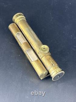 Unusual Antique Brass Optical Lens Telescope Optical Sighting Scope