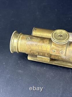 Unusual Antique Brass Optical Lens Telescope Optical Sighting Scope