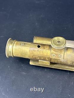 Unusual Antique Brass Optical Lens Telescope Optical Sighting Scope