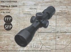 Vector Optics SCFF-21 Veyron 3-12x44 FFP Compact Air Rifle Scope UK Seller