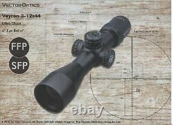 Vector Optics SCOM-24 Veyron 3-12x44 SFP Ultra Compact Rifle Scope UK Seller