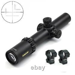 Visionking 1-10x28 Rifle Scope Reticle Tactical Picatinny Dovetail Rings Mount