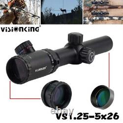 Visionking 1.25-5x26 Rifle scope Hunting 30 mm German Red/Green Reticle