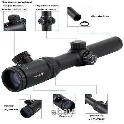 Visionking 1.25-5x26 Rifle scope IR 30 mm three-pin German#1 Reticle 223