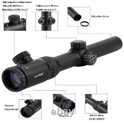 Visionking 1.25-5x26 Tactical Rifle Scope Hunting 30mm Tube Mil-dot Reticle 223