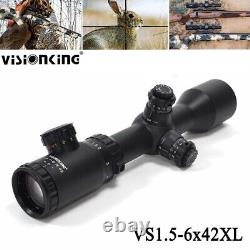 Visionking 1.5-6x42 Mil dot 30 mm Hunting tactical Rifle Scope 223 308