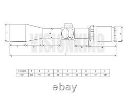 Visionking 1.5-6x42 Mil dot 30 mm Hunting tactical Rifle Scope 223 308