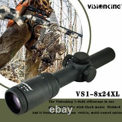 Visionking 1-8x24 Rifle Scope Military target Hunting Optics 1cm 0.1 mil/click