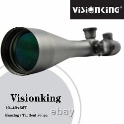 Visionking 10-40x56 Hunting 35 mm Targe Rifle Scope & 21mm Picatinny Mount Rings