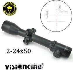 Visionking 2-24x50 Side Focus Mil-dot Rifle Scope 35 mm Tactical Hunting Sight