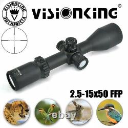 Visionking 2.5-15x50 FFP Riflescope Military Hunting Telescopic Sight 30mm