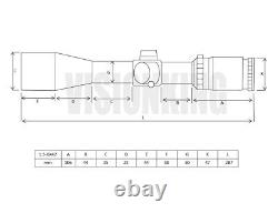 Visionking1.5-6x42 Turret Lock Military Mil-dot 30 mm Hunting Rifle Scope 308