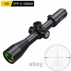 Westhunter HD 4-16x44 FFP Air Rifle Scope 20mm Ring Mount Rings Side Focus Sight